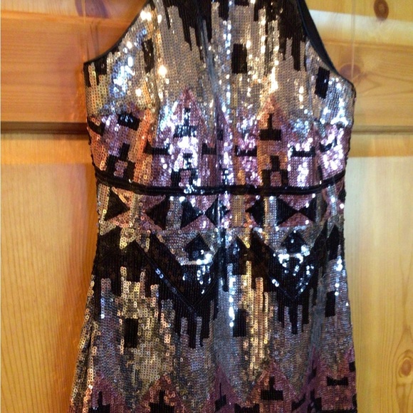 My Michelle Sequin Mini Dress w/ Built in Bra Size 3 - Picture 3 of 10